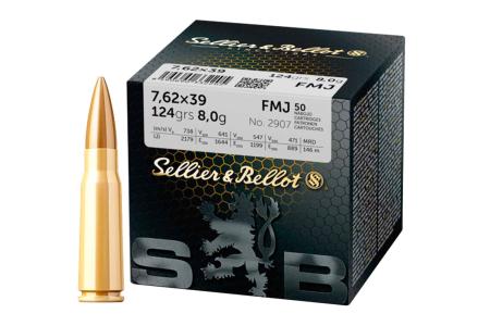 Набій Sellier&Bellot 7,62х39 8г 124gr FMJ
