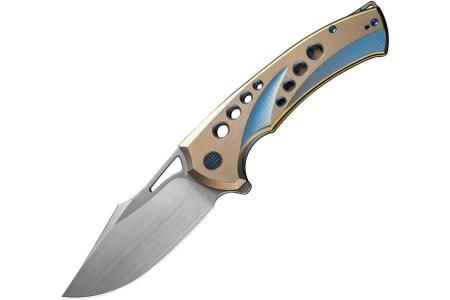 Ніж We Knife Swiftfin CPM-20CV | Titanium | Golden Blue