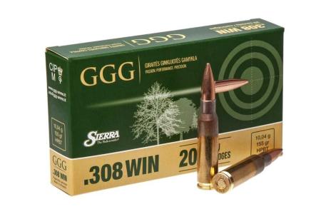 Патрон нарізний GGG кал.308Win HPBT 155GR (10,04 г)